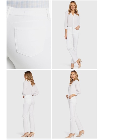 NYDJ Boyfriend Straight Leg White Jean - Picture 12 of 14